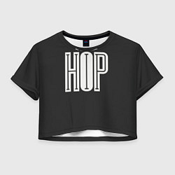 Футболка 3D укороченная женская Hip-Hop Inside, цвет: 3D-принт