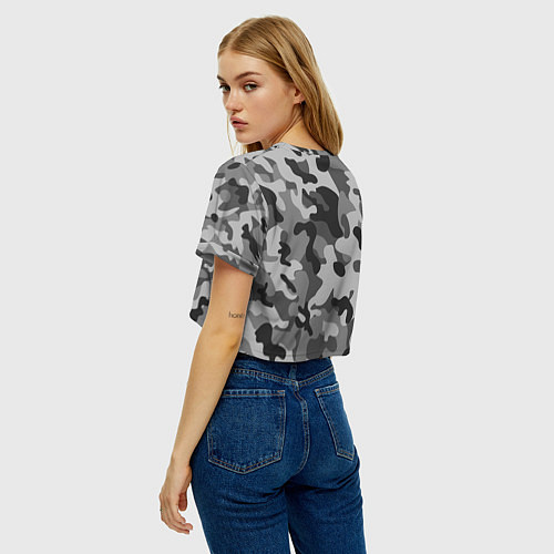 Женский топ Ночной Камуфляж 1 / 3D-принт – фото 4