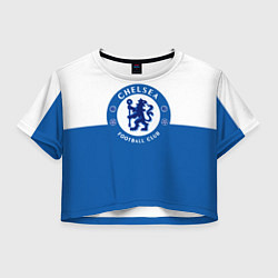 Футболка 3D укороченная женская Chelsea FC: Duo Color, цвет: 3D-принт