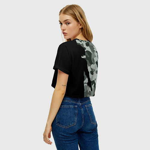 Женский топ PUBG: Camo Shadow / 3D-принт – фото 4
