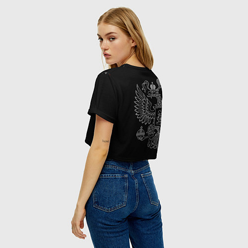 Женский топ СВР: герб РФ / 3D-принт – фото 4