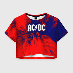 Женский топ AC/DC: Red & Blue