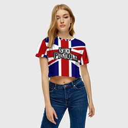 Футболка 3D укороченная женская Sex Pistols UK, цвет: 3D-принт — фото 2