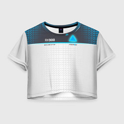 Футболка 3D укороченная женская Detroit: RK900, цвет: 3D-принт
