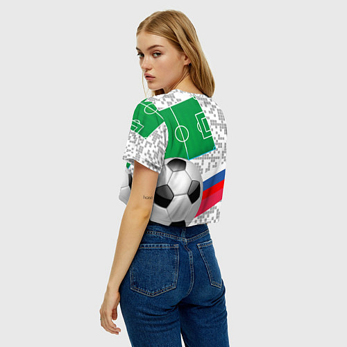 Женский топ Русский футбол / 3D-принт – фото 4