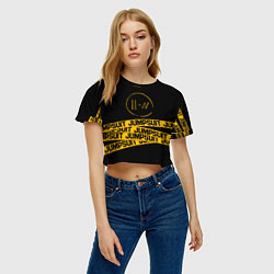 Футболка 3D укороченная женская Twenty One Pilots: Jumpsuit, цвет: 3D-принт — фото 2