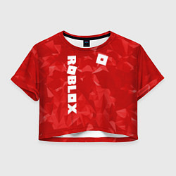 Футболка 3D укороченная женская ROBLOX: Red Style, цвет: 3D-принт
