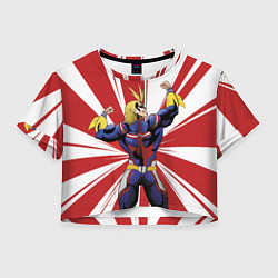 Футболка 3D укороченная женская Всемогущий, цвет: 3D-принт