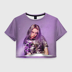 Футболка 3D укороченная женская Billie Eilish: Violet Fashion, цвет: 3D-принт