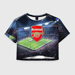 Футболка 3D укороченная женская FC Arsenal, цвет: 3D-принт