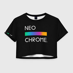 Футболка 3D укороченная женская NEO CHROME, цвет: 3D-принт