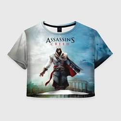 Футболка 3D укороченная женская Assassins Creed, цвет: 3D-принт