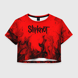 Футболка 3D укороченная женская SLIPKNOT, цвет: 3D-принт