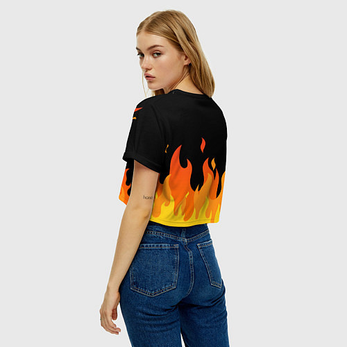 Женский топ ОГОНЬ / 3D-принт – фото 4