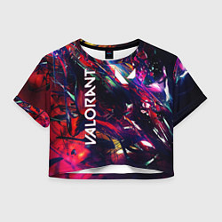 Футболка 3D укороченная женская VALORANT, цвет: 3D-принт
