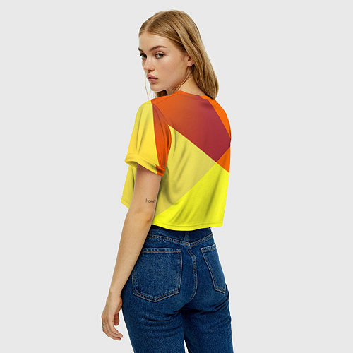 Женский топ Оранжевые углы / 3D-принт – фото 4