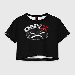 Футболка 3D укороченная женская Onyx, цвет: 3D-принт