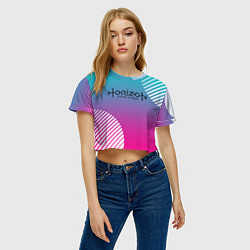 Футболка 3D укороченная женская Horizon Zero Dawn, цвет: 3D-принт — фото 2