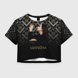 Футболка 3D укороченная женская Манижа Manizha, цвет: 3D-принт