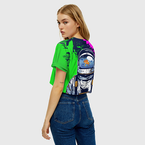 Женский топ Астронавт аквариум в краске / 3D-принт – фото 4