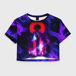 Футболка 3D укороченная женская МАГИЧЕСКАЯ БИТВА SUKUNA, цвет: 3D-принт