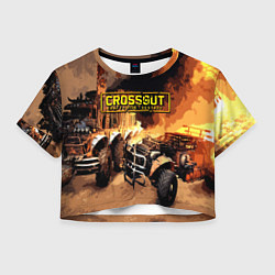 Футболка 3D укороченная женская Crossout Online, цвет: 3D-принт