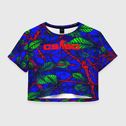 Футболка 3D укороченная женская FAMAS Ghost Insects, цвет: 3D-принт