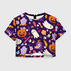 Женский топ HALLOWEEN BTS BT21 PATTERN БТ21 БТС ХЕЛЛОУИН