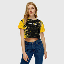 Футболка 3D укороченная женская Garena Free Fire - День Booyah, цвет: 3D-принт — фото 2