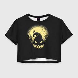 Футболка 3D укороченная женская Кошмар Джека The Nightmare before Christmas, цвет: 3D-принт