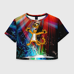 Женский топ Новогодний тигр пляшет