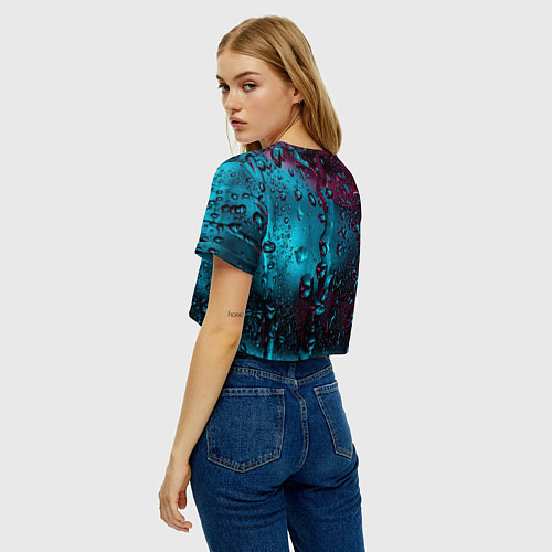 Женский топ Ностальгия фиолетового дождя / 3D-принт – фото 4