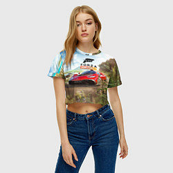 Футболка 3D укороченная женская Forza Horizon 5 AMG, цвет: 3D-принт — фото 2