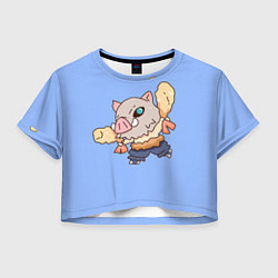Футболка 3D укороченная женская Inosuke and shrimp, цвет: 3D-принт