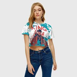 Футболка 3D укороченная женская Король Тобио, цвет: 3D-принт — фото 2