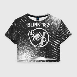 Футболка 3D укороченная женская Blink 182 КОТ Спрей, цвет: 3D-принт