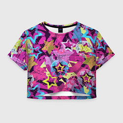 Женский топ Star Colorful Pattern Fashion Neon