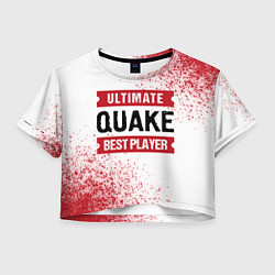 Футболка 3D укороченная женская Quake Ultimate, цвет: 3D-принт