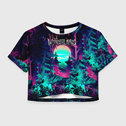 Футболка 3D укороченная женская WONDERLANDS Легендарный Лес, цвет: 3D-принт