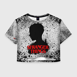 Футболка 3D укороченная женская Очень странные дела Stranger things, цвет: 3D-принт