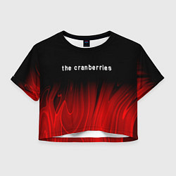 Футболка 3D укороченная женская The Cranberries Red Plasma, цвет: 3D-принт