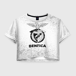 Женский топ Benfica с потертостями на светлом фоне