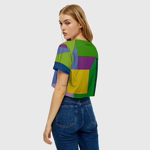 Женский топ Абстрактный случайный набор геометрических фигур - / 3D-принт – фото 4