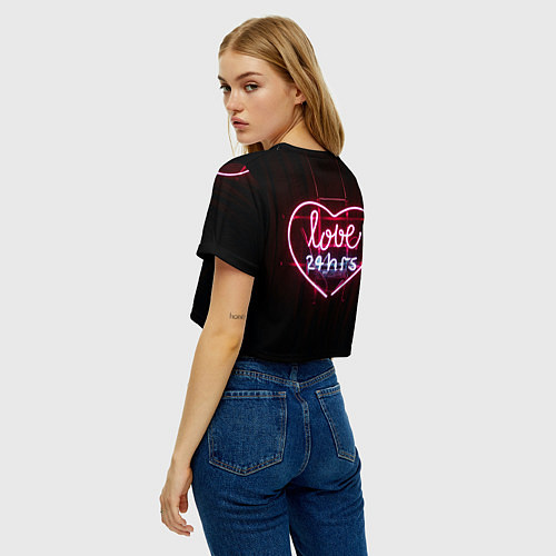 Женский топ Неоновая любовь 24 часа / 3D-принт – фото 4