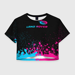 Женский топ Land Rover - neon gradient: символ сверху