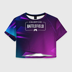 Женский топ Battlefield gaming champion: рамка с лого и джойст