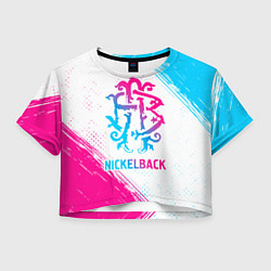 Женский топ Nickelback neon gradient style