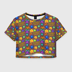 Женский топ Stardew Valley pattern brown