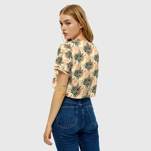Женский топ Пальмы и гепард узор / 3D-принт – фото 4