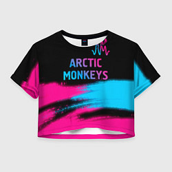 Женский топ Arctic Monkeys - neon gradient: символ сверху